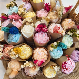 Decorative flower candle | Flower candles | Flower bouquet | Scented candle | Home decor | Party favor | Wedding | Christening