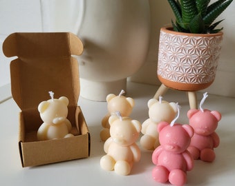 Bougies nounours | Bougie décorative | cadeau baptême | Bougie parfumée