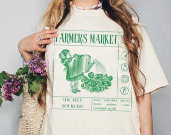 Farmers Market Shirt Farmers Market Tee Comfort Colors Tomato Girl Summer Farming Gifts Homestead Mom Shirt Homeschool Mom Shirts Vintage Te