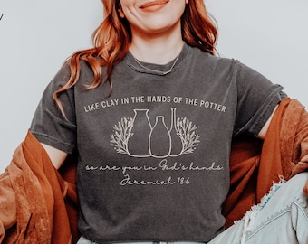 Pottery Shirt Ceramics Shirt Christian Pottery Shirts Pottery Maker Gift Jesus Shirt Faith Over Fear Pottery Lover Gift Comfort Colors Tee