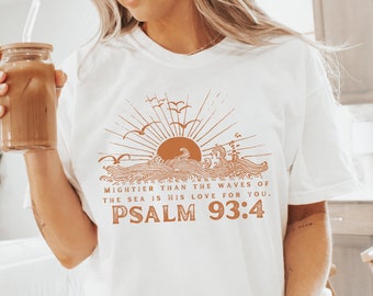 Ocean Inspired Style Faith Over Fear Shirt Beachy Shirts Coconut Girl Clothes Christian Merch Mermaidcore Ocean Beach Shirt Jesus Loves You
