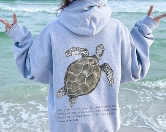 Beachy Hoodie Schildpad Hoodie Beachy Sweatshirt Zomer Hoodies Surf Hoodie Zeeschildpad Hoodie Oceaan Thema Hoodies Coconut Girl Jesus Hoodie