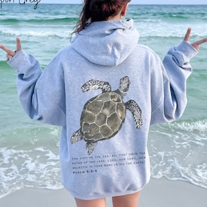 Beachy Hoodie Turtle Hoodie Beachy Sweatshirt Summer Hoodies Surf Hoodie Sea Turtle Hoodie Ocean Themed Hoodies Coconut Girl Jesus Hoodie