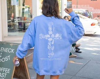 Beachy Sweatshirts Christian Crewneck Ocean Inspired Style Coconut Girl Clothes Ocean Beach Sweaters Sea Shell Shirts Granola Girl Seashell