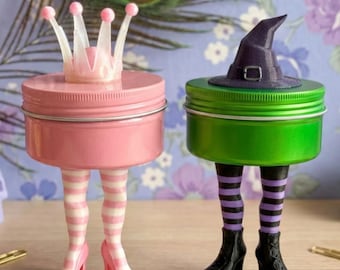 Pink Witch Stash Box: Pastel Goth Desk Pet, Wicked Weirdcore Oddities & Curios, Witchy Dopamine Decor, Emotional Support Figurines