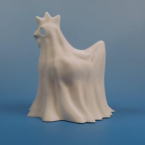 Glowing Chicken Ghost Trio: Cute Spooky LED Lamp Cozy Witchy Accents, Macabre Desk Bird Weirdcore Room Decor, Goblincore Dopamine Gifts image 13
