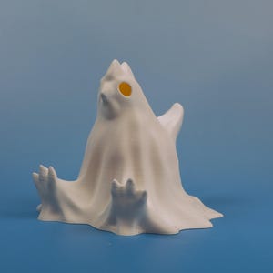 Glowing Chicken Ghost Trio: Cute Spooky LED Lamp Cozy Witchy Accents, Macabre Desk Bird Weirdcore Room Decor, Goblincore Dopamine Gifts image 12