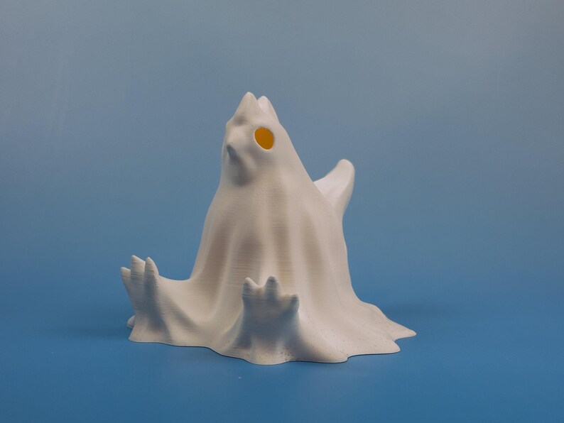 Glowing Chicken Ghost Trio: Cute Spooky LED Lamp Cozy Witchy Accents, Macabre Desk Bird Weirdcore Room Decor, Goblincore Dopamine Gifts image 12