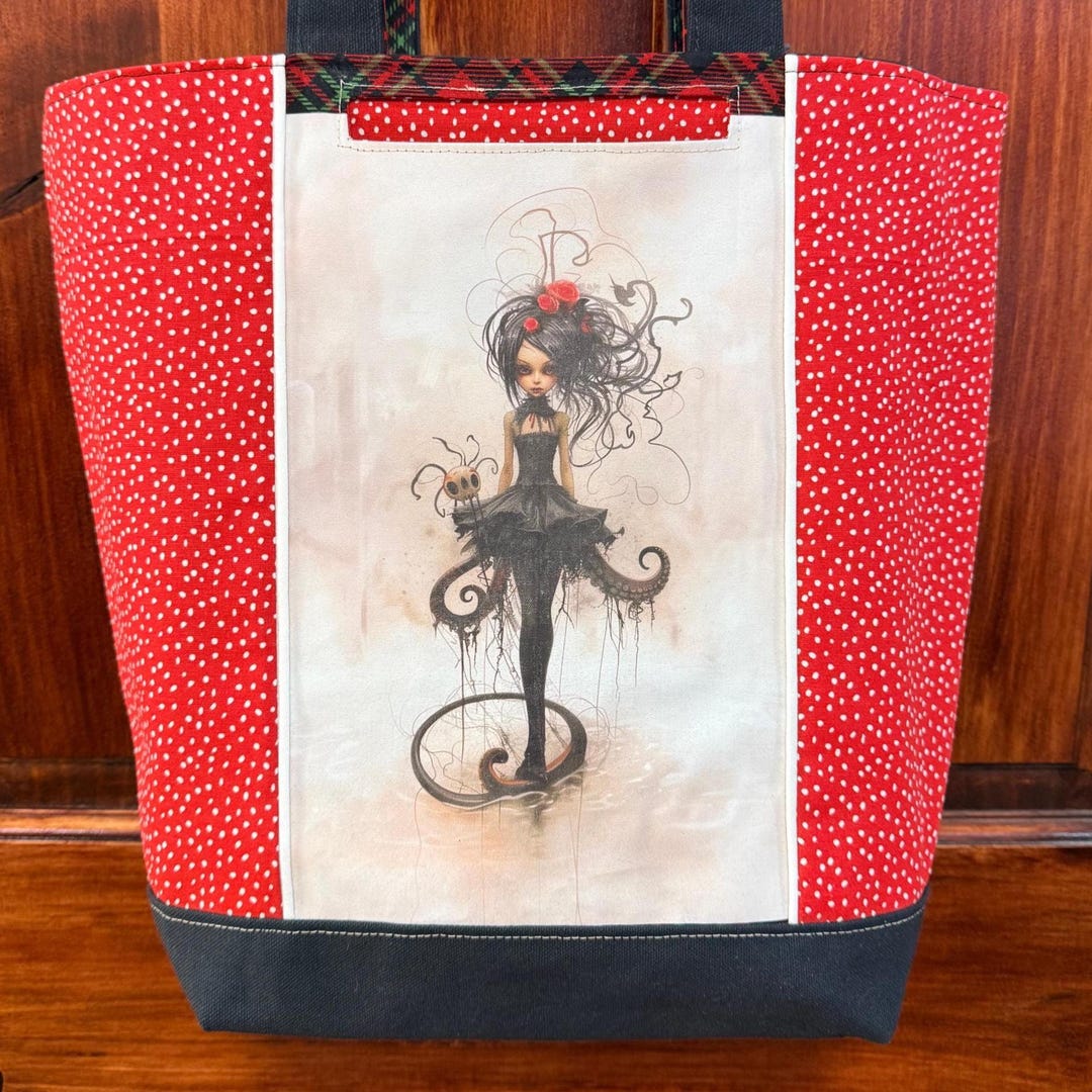 Emo Drawstring Bag Whimsigoth Mall Goth Tote: Emo Girl Bag for Shopping, Pop Surrealis for ...