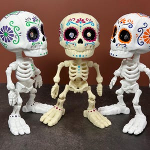 Creepy Cute Pastel Goth Desk Buddy: Articulated Skeleton ADHD Fidget Tool for Office, Coworker Gag Gift, Gothic Tactile Sensory Item Decor image 6