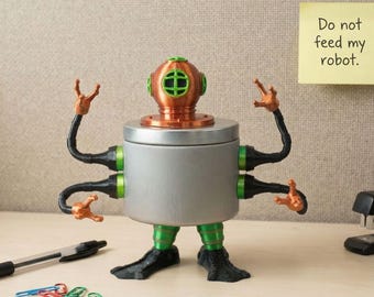 モジュラーロボット缶：オフィスの退屈しのぎに最適なオフィス装飾品＆従業員感謝ギフト、大人のフィジェットトイ、ドーパミン分泌を促すインテリア、企業向けギフト