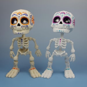 Creepy Cute Pastel Goth Desk Buddy: Articulated Skeleton ADHD Fidget Tool for Office, Coworker Gag Gift, Gothic Tactile Sensory Item Decor image 12