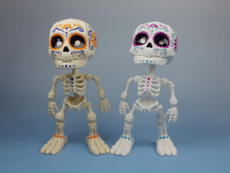 Creepy Cute Pastel Goth Desk Buddy: Articulated Skeleton ADHD Fidget Tool for Office, Coworker Gag Gift, Gothic Tactile Sensory Item Decor image 12