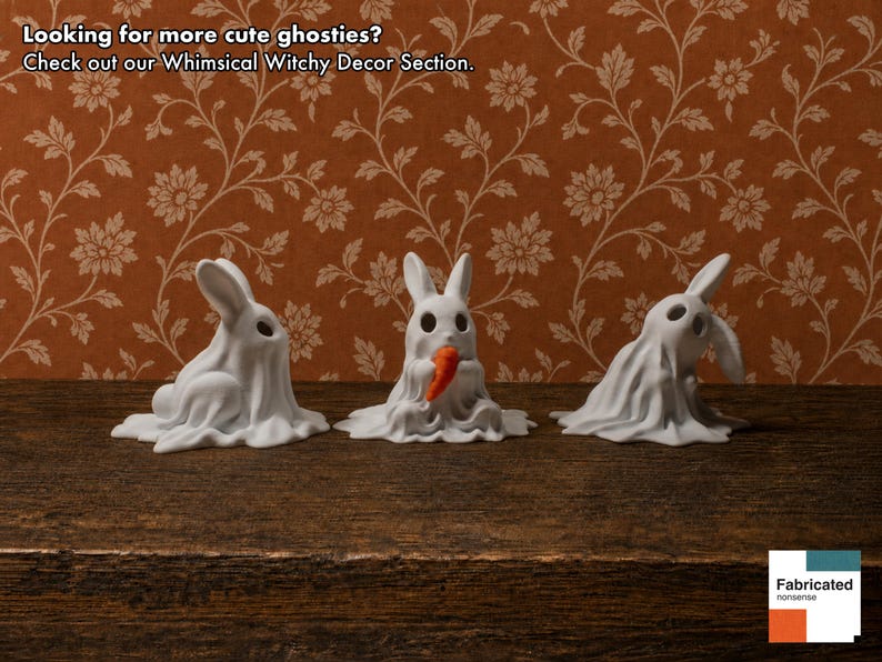 Cat Ghost Desk Buddies • Whimsigoth Decor & Cat Loss Gift • Creepy Cute Weirdcore Figurines • Witchy Cat Lover Present • Pastel Goth image 7