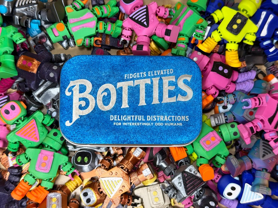 Mystery Bot Pack: 3 Blind Box Robots for Desk, Quirky Miniature Cubicle ...