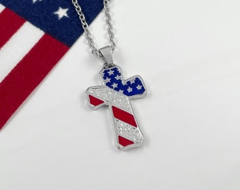 American Cross Necklace