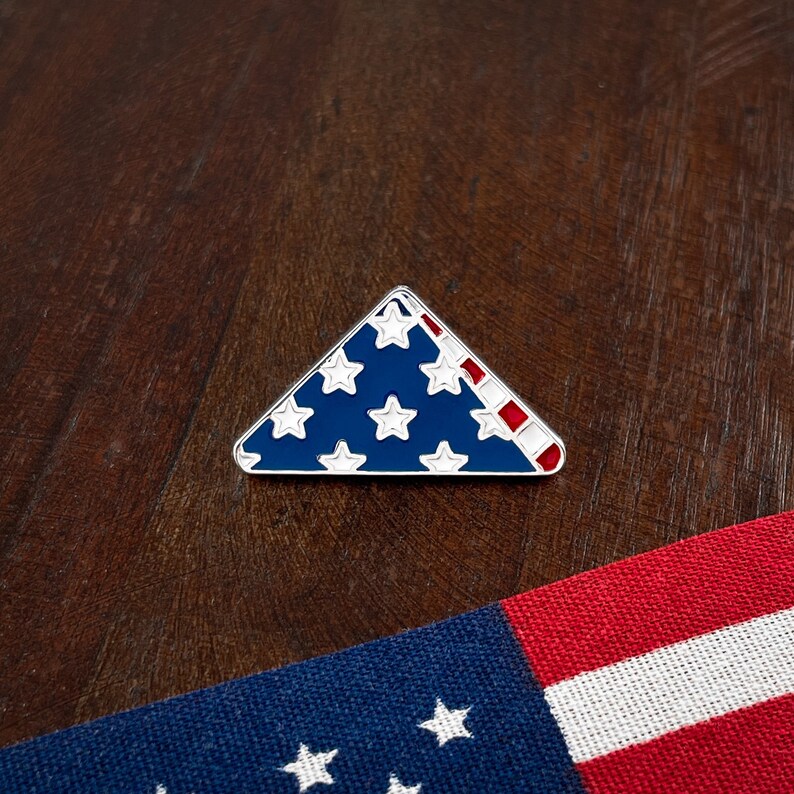 Folded Flag Pin - Etsy