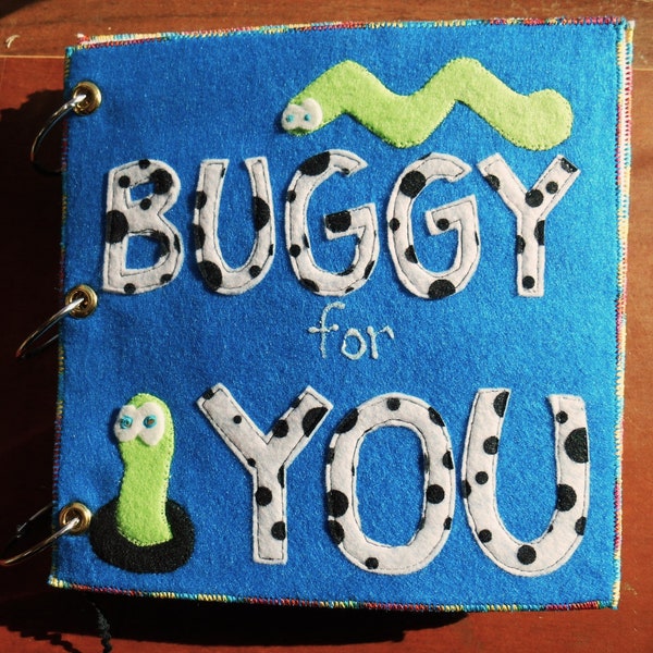 Quiet Book, Buggy For You, Felt Activity Book, Boys, Girls, Busy Book, Toddlers, Kids, Babies, 6 Pages Front  and Back, Handmade by Me, 2024