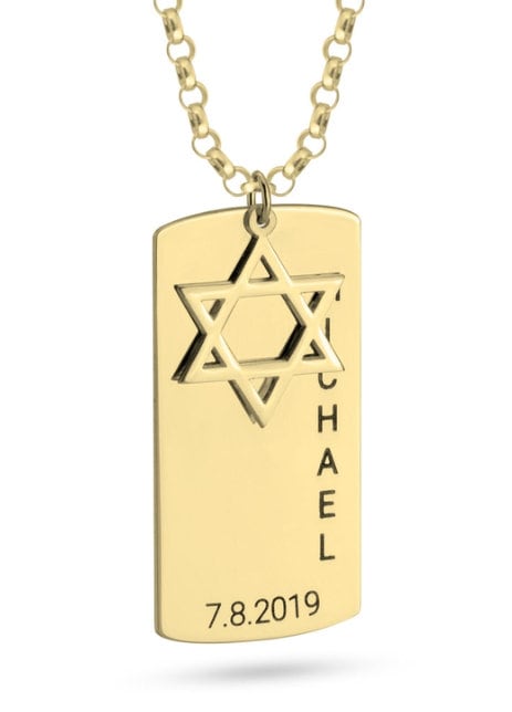 Custom IDF Military Dog Tag Necklace in Sterling Silver by oNecklace