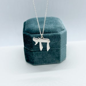 Chai Jewish Necklace - Live 18 Chai - Silver Chai Necklace - Judaism Symbol - Protection Necklace - I STAND WITH ISRAEL - Am Yisrael Chai