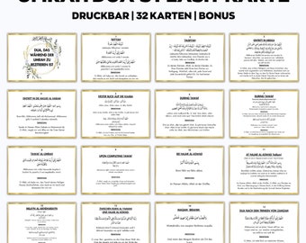 Umrah Duas Printabl, German Umrah Cards, Dua Cards Printable, Umrah Duas Digital, Umrah Guide, Umrah Book, Duas for Umrah, Umrah Flashcards