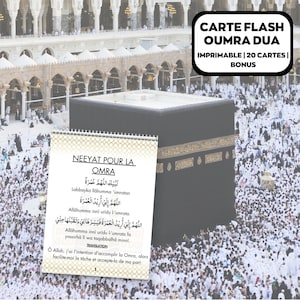 Guide de la OMRA en français + texte phonétique , Invocations OMRA ,Supplications ,Douaa traduit ,Cartes de prière ,Ramadan islam