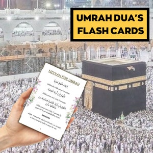 Umrah Duas para impressão, cartões Umrah florais, cartões Dua para impressão, Umrah Duas Digital, Guia Umrah, Livro Umrah, Duas para Umrah, Flashcards Umrah
