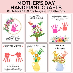 Stampabile per la festa della mamma, arte delle impronte per la festa della mamma, regalo per la festa della mamma, arte delle impronte della mamma, pagina delle attività, attività artigianale per la festa della mamma