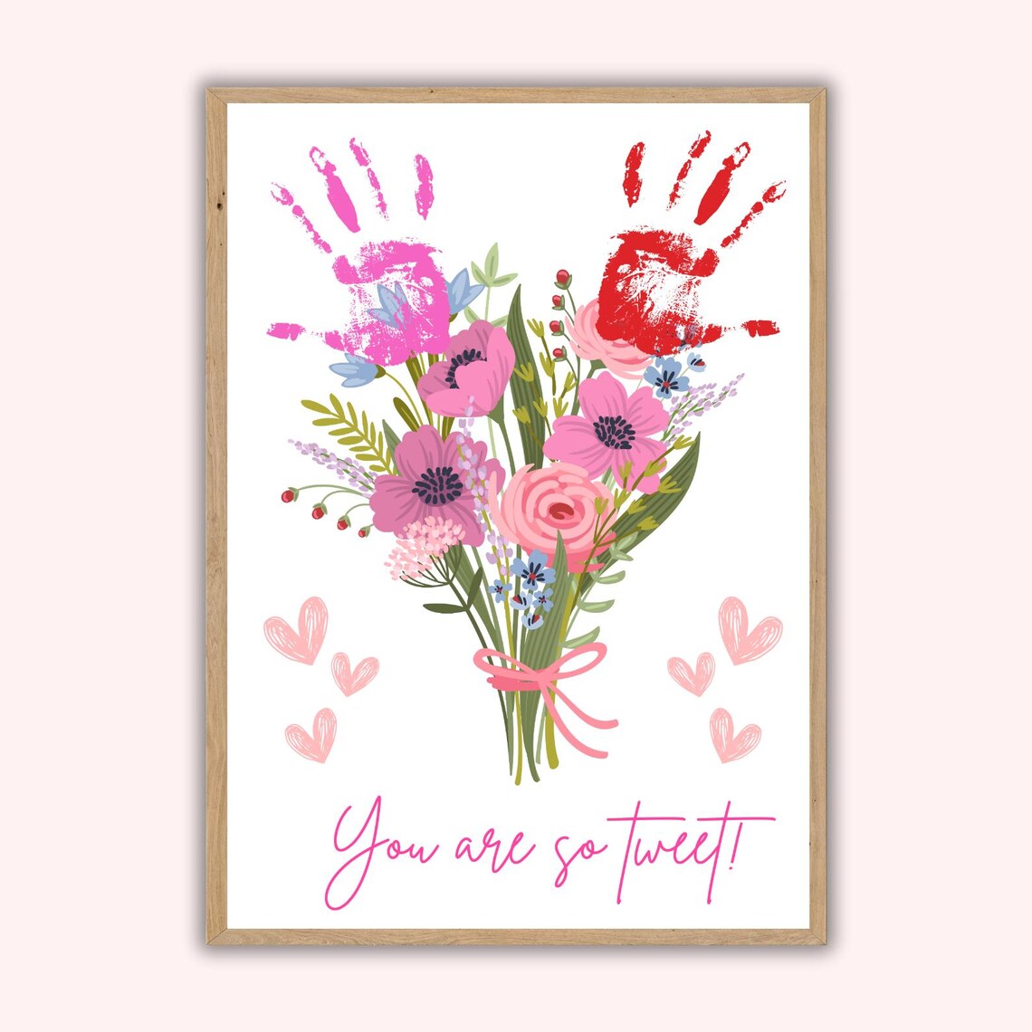 Valentine Handprint Craft Printable Bundle, Valentine Day Handprint ...