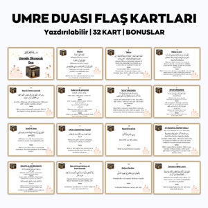 Omra Duas imprimable, cartes Omra turques, cartes Dua imprimables, Omra Duas numérique, Guide de la Omra, livre de la Omra, Duas pour la Omra, Cartes de la Omra