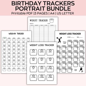 Gewichtsverlust Tracker, Druckbarer Planer, Gewichtsverlust Monatsplaner, Workout, Gewichtsverlust Journal, PDF Download
