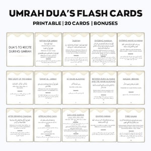 Umrah Duas afdrukbaar, Urdu Umrah kaarten, Dua kaarten afdrukbaar, Umrah Duas digitaal, Umrah gids, Umrah boek, Duas voor Umrah, Umrah Flashcards