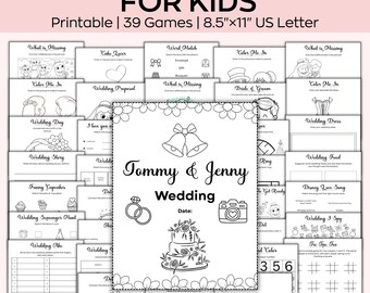 Kids Wedding Activity Coloring Book, Wedding Activity Pack for Kids, Preschool Activity, Wedding Table Games, Kids Reception Table Activitie