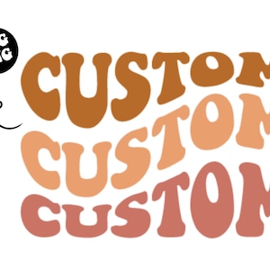 Texte ondulé personnalisé Svg, personnalisé ondulé dans mon professeur, police de caractères ondulée personnalisée, svg personnalisé empilé ondulé, enseignant svg, svg rétro ondulé personnalisé