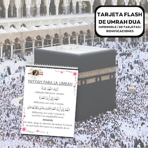Umrah Duas para impressão, cartões Umrah espanhóis, cartões Dua para impressão, Umrah Duas Digital, Guia Umrah, Livro Umrah, Duas para Umrah, Flashcards Umrah