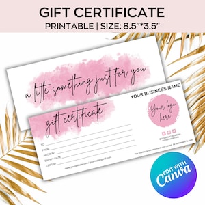 Modèle de chèque-cadeau modifiable, chèque-cadeau imprimable, carte-cadeau modifiable, chèque-cadeau à faire soi-même, chèque-cadeau moderne