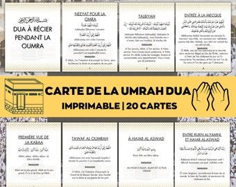 Guide de la OMRA en français + texte phonétique , Invocations OMRA ,Supplications ,Douaa traduit ,Cartes de prière ,Ramadan islam
