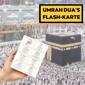 Umrah Duas para impressão, cartões Umrah alemães, cartões Dua para impressão, Umrah Duas Digital, Guia Umrah, Livro Umrah, Duas para Umrah, Flashcards Umrah