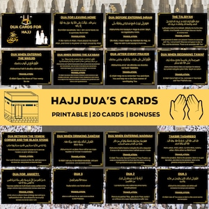 Hajj/Umrah Duas stampabile, Carte Dua Umrah, Carte Dua stampabili, Umrah Duas Digitale, Guida Umrah, Libro Umrah, Duas per Umrah, Umrah Flashcard