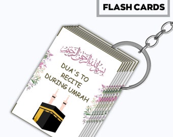 Umrah Duas Printable, floral Umrah Cards, Dua Cards Printable, Umrah Duas Digital, Umrah Guide, Umrah Book, Duas for Umrah, Umrah Flashcards