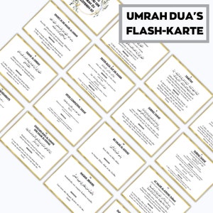 Umrah Duas Printabl, niemieckie karty Umrah, karty Dua do druku, Umrah Duas Digital, przewodnik Umrah, książka Umrah, Duas dla Umrah, fiszki Umrah