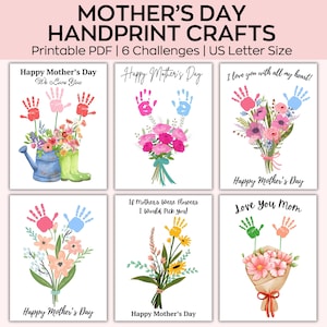 Stampabile per la festa della mamma, arte delle impronte per la festa della mamma, regalo per la festa della mamma, arte delle impronte della mamma, pagina delle attività, attività artigianale per la festa della mamma