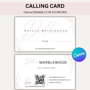 Sjabloon voor visitekaartjes QR-code, sjabloon afdrukbaar visitekaartje, DIY-telefoonkaart, bewerkbare kaart, trending afdrukbaar visitekaartje