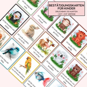 50 Affirmationskarten für Kinder, positive Affirmationskarten für Kinder, Positivitätskarten für Kinder, Lernkarten für Kinder
