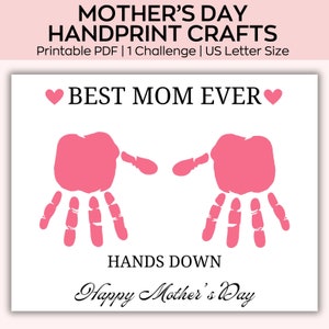 Stampabile per la festa della mamma, arte delle impronte per la festa della mamma, regalo per la festa della mamma, arte delle impronte della mamma, pagina delle attività, attività artigianale per la festa della mamma