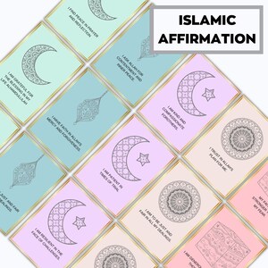 Islamic Affirmation Cards, Positive Affirmation Card For Muslim, Muslim Affirmations, Islamic resources, Islamic Daily Reminders