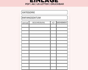 Simple Cash Envelope Inserts, Budgeting Inserts, Cash Trackers, Printable inserts, Cash Spending Logs, Spending Trackers, Expense Tracker