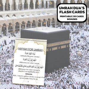 Umrah Duas para impressão, cartões Umrah florais, cartões Dua para impressão, flashcards Umrah, Umrah Duas Digital, Guia Umrah, Livro Umrah, Duas para Umrah
