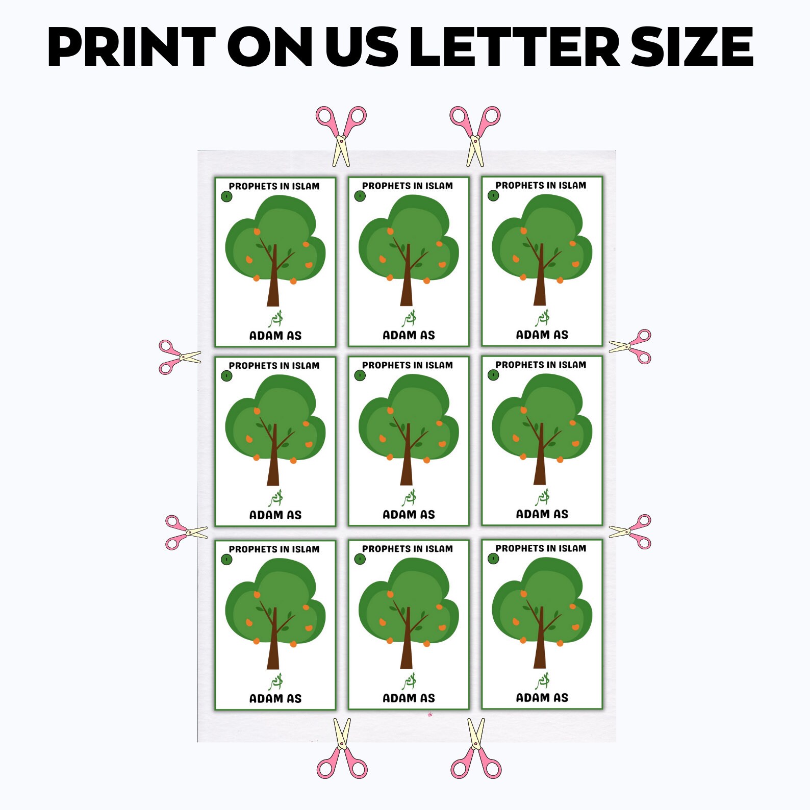 Prophets in the Quran &amp; Islam,islamic Printable and Digital Cards ...