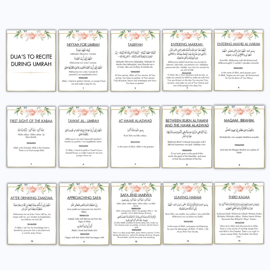 Floral Umrah Dua Printable Umrah - Il 1140xN.5612708210 It7l